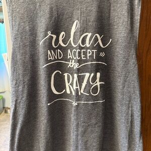 Women’s XL “Relax and Accept the Crazy” tank